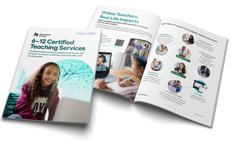 An image of the printed 6-12 Certified Teaching Services brochure