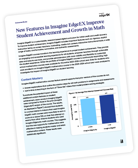 Cover page of an Imagine Edgenuity research paper